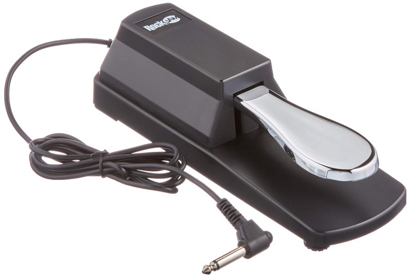 RockJam 6.35mm Sustain Pedal for Electronic Keyboards and Digital Pianos with Polarity Switch, Anti-Slip Rubber Bottom and 5.9 ft. Cable - Image 4
